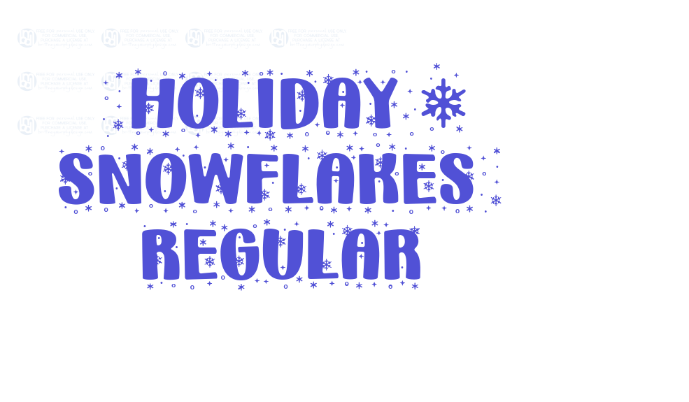 _Holiday * Snowflakes_ Regular-font-download