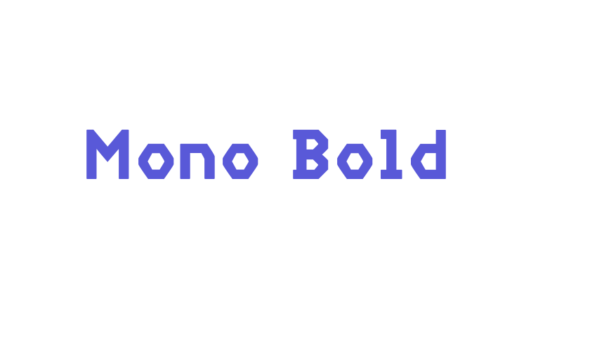 ‘ Mono Bold Font Download