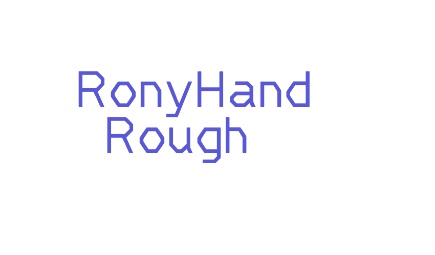 ‘ RonyHand Rough Font Download