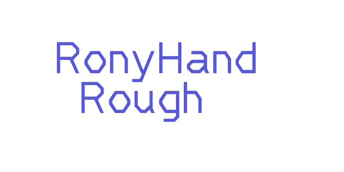 ‘ RonyHand Rough Font Download