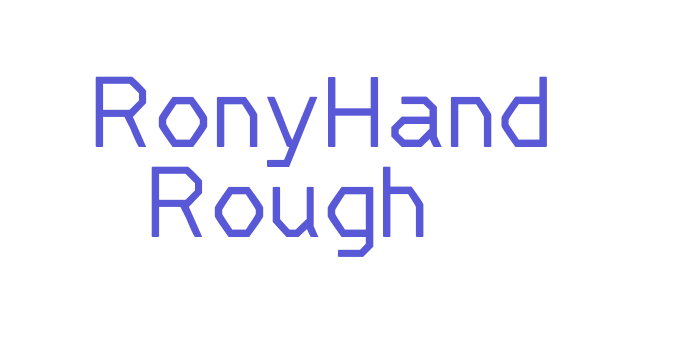 ‘ RonyHand Rough Font