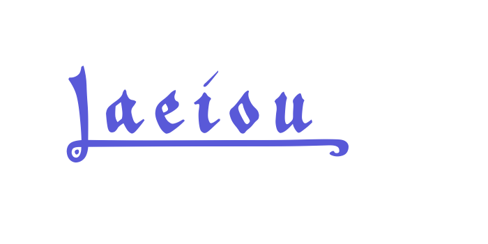 _a e i o u Font Download