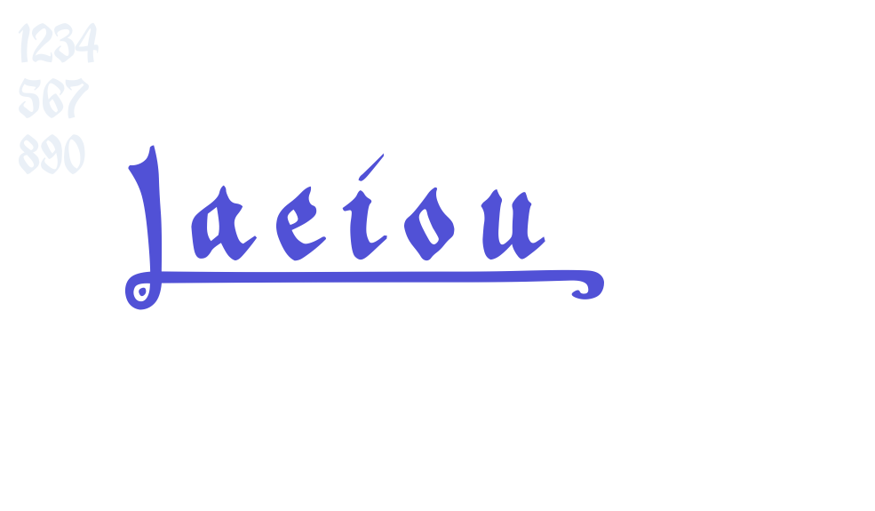 _a e i o u-font-download