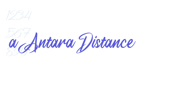 a Antara Distance font free