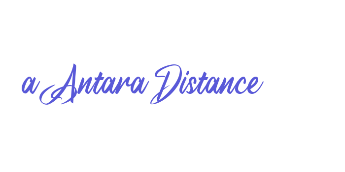 a Antara Distance Font Download