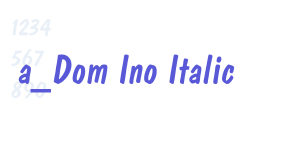 a_Dom Ino Italic font free