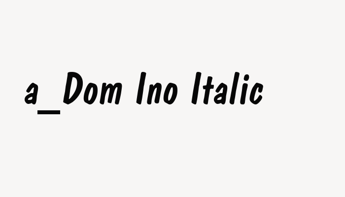 a_Dom Ino Italic font download