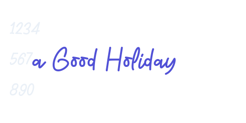 a Good Holiday-font-download