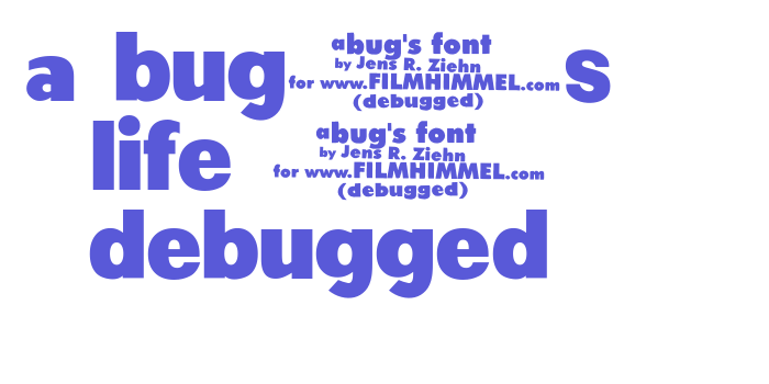 a bug’s life – debugged Font Download