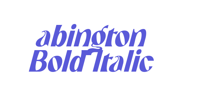 abington Bold Italic Font Download