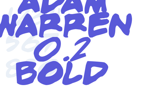 adam warren 0.2 Bold Font Download