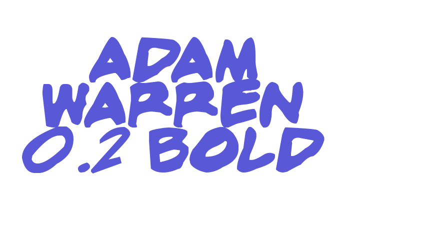 adam warren 0.2 Bold Font