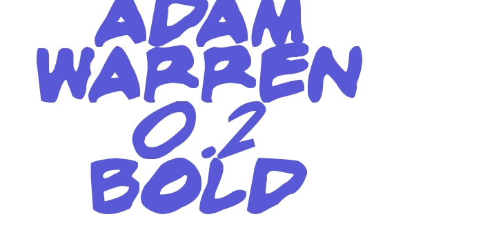 adam warren 0.2 Bold Font Download