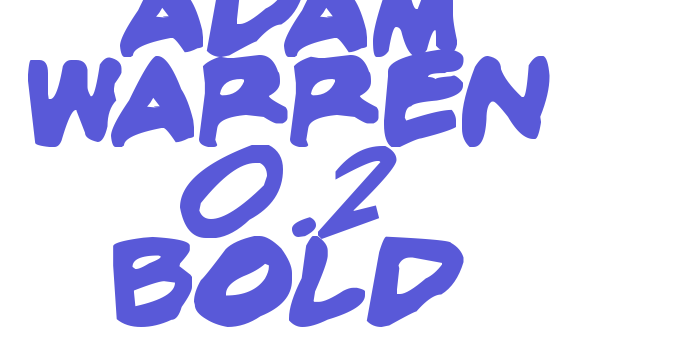 adam warren 0.2 Bold Font