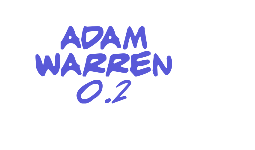 adam warren 0.2 Font