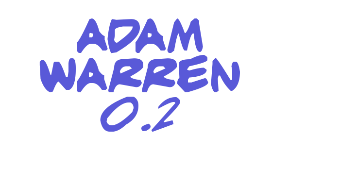 adam warren 0.2 Font Download