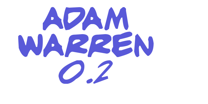 adam warren 0.2 Font