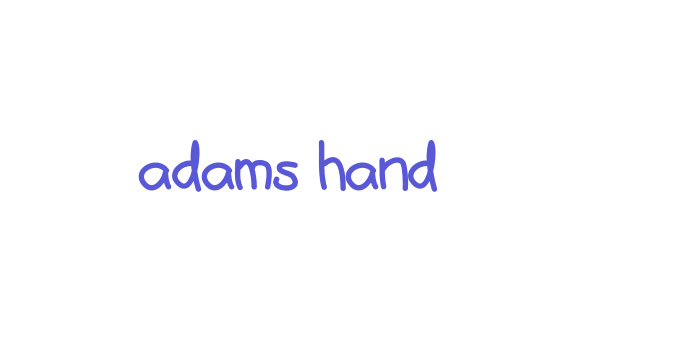 adams hand Font Download