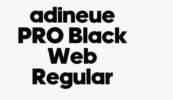 adineue PRO Black Web Regular Font