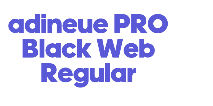 adineue PRO Black Web Regular Font Download