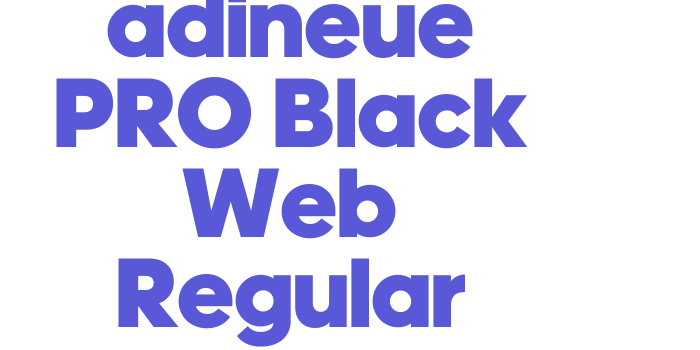 adineue PRO Black Web Regular Font