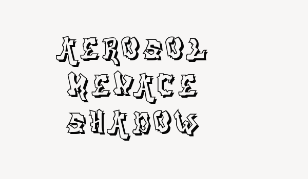 aerosol menace shadow Font