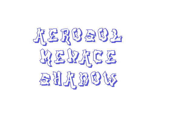 aerosol menace shadow Font