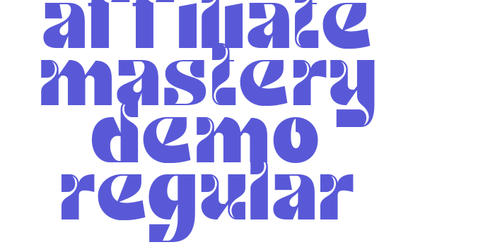 affiliate mastery demo regular Font Download