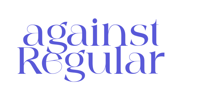 against Regular Font