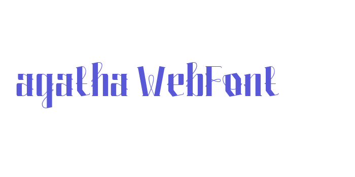 agatha WebFont Font Download