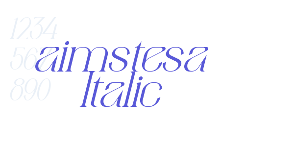 aimstesa Italic font