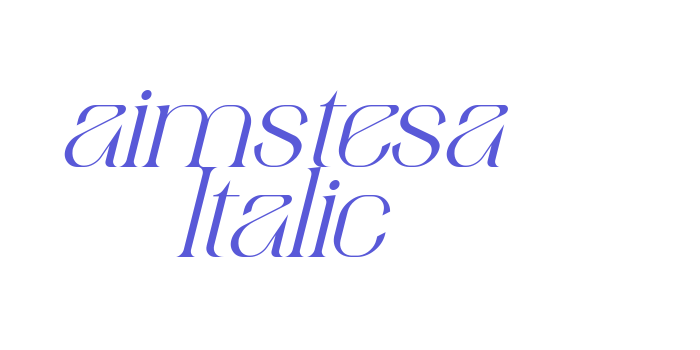 aimstesa Italic Font