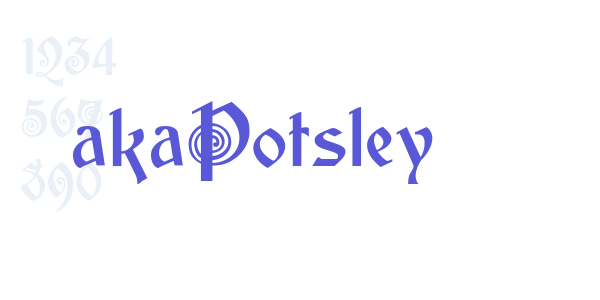 akaPotsley font