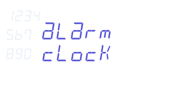 alarm clock font