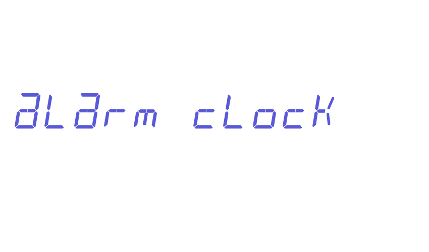 alarm clock Font Download