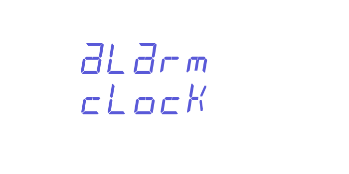 alarm clock Font Download