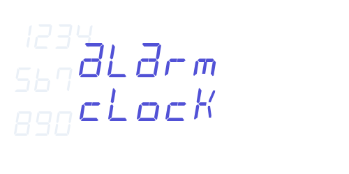 alarm clock-font-download