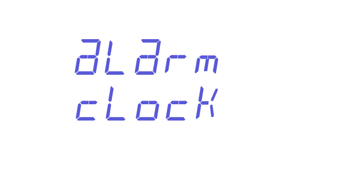 alarm clock Font