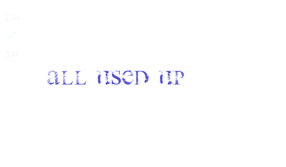 all used up-font-download