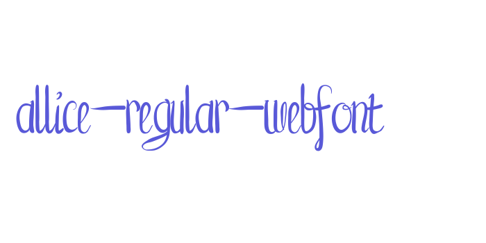 allice-regular-webfont Font