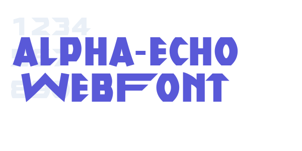 alpha-echo WebFont font free