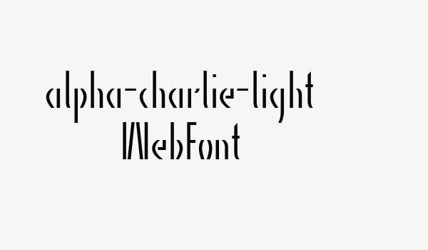 alpha-charlie-light WebFont Font