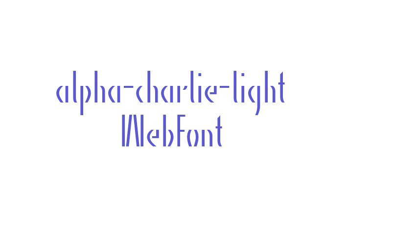 alpha-charlie-light WebFont Font