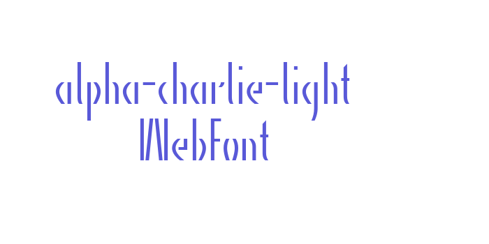 alpha-charlie-light WebFont Font Download