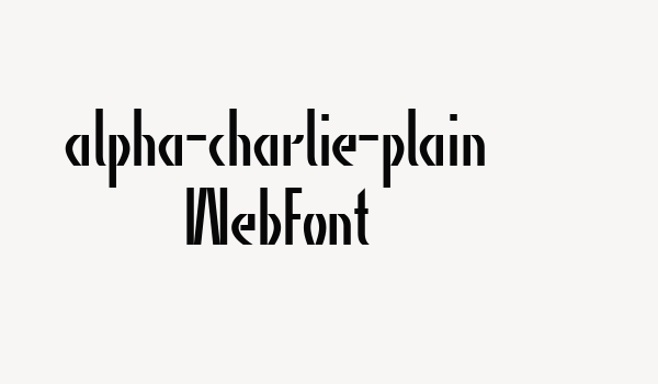 alpha-charlie-plain WebFont Font