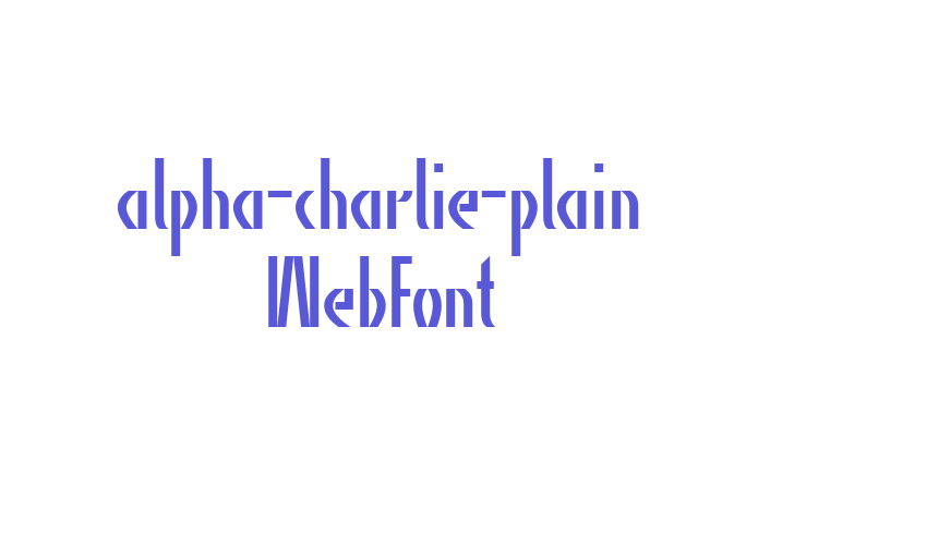 alpha-charlie-plain WebFont Font