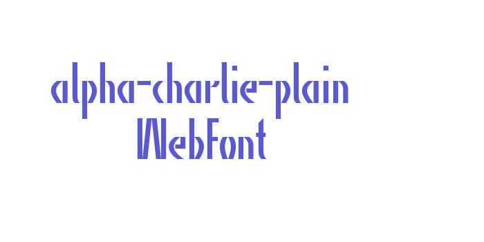 alpha-charlie-plain WebFont Font Download