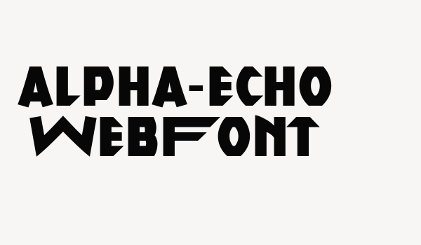 alpha-echo WebFont Font