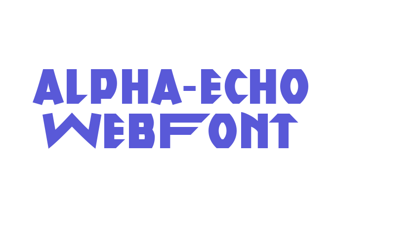 alpha-echo WebFont Font Download