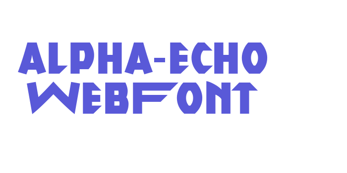 alpha-echo WebFont Font Download